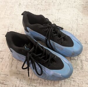 Kids Anthony Edwards X Adidas Blue and Black Athletic Shoes Size 4.5
